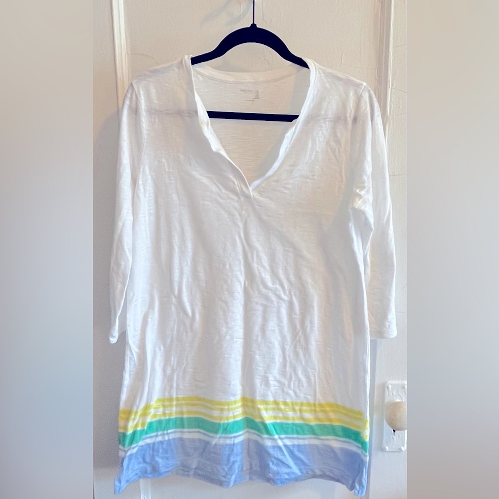 Gap Body Beach Cover Up Striped Cotton